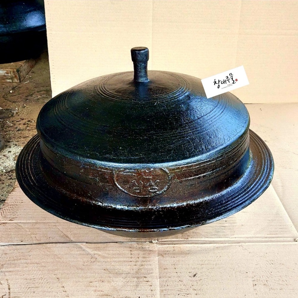 전솥7호(60cm)-국산 전통 무쇠 길들인 가마솥