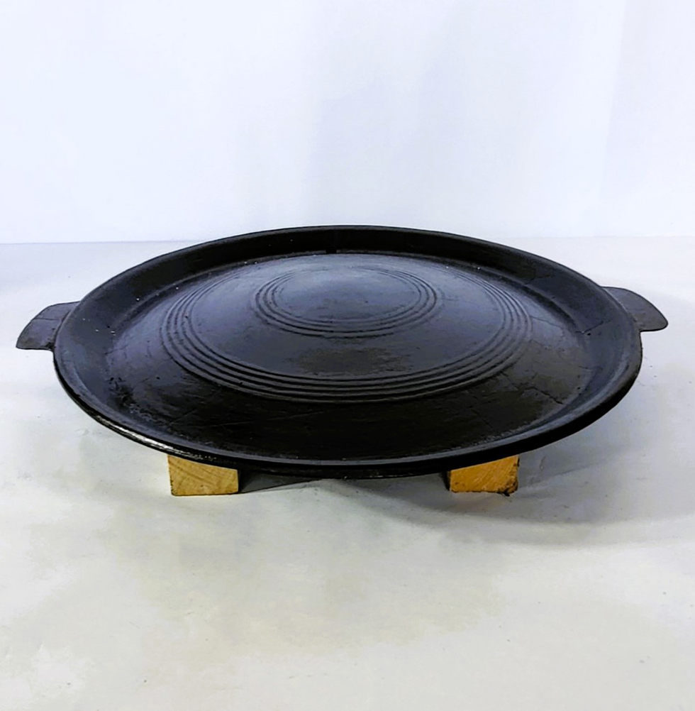 길들인 무쇠 양손잡이 구이판 [41cm] 불판