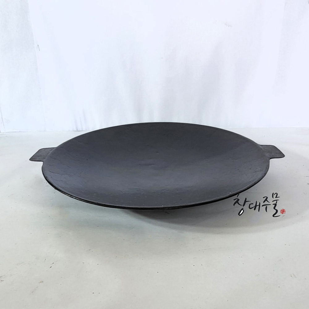 길들인 주물럭 전골판 그릴 구이판 [33cm]