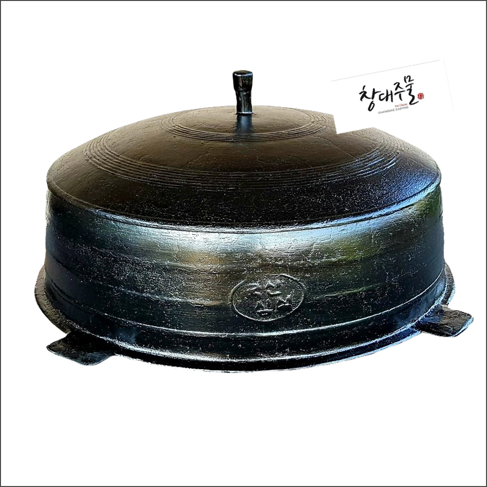 통솥 8호[67cm]- 국산 길들인 무쇠 가마솥 전통 통주물