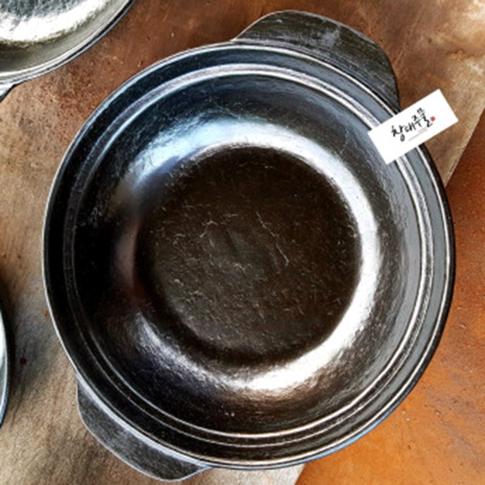 국산 무쇠 전골 주물 냄비27cm (중) - 길들임