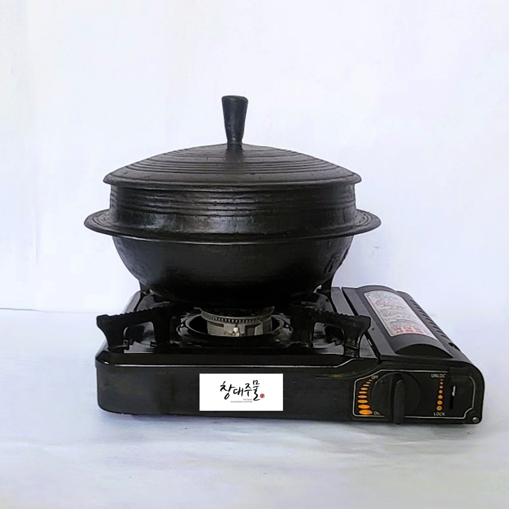 국산 길들인 전통 무쇠 미니 가마솥 [22cm] 솥밥 통주물 무료배송!